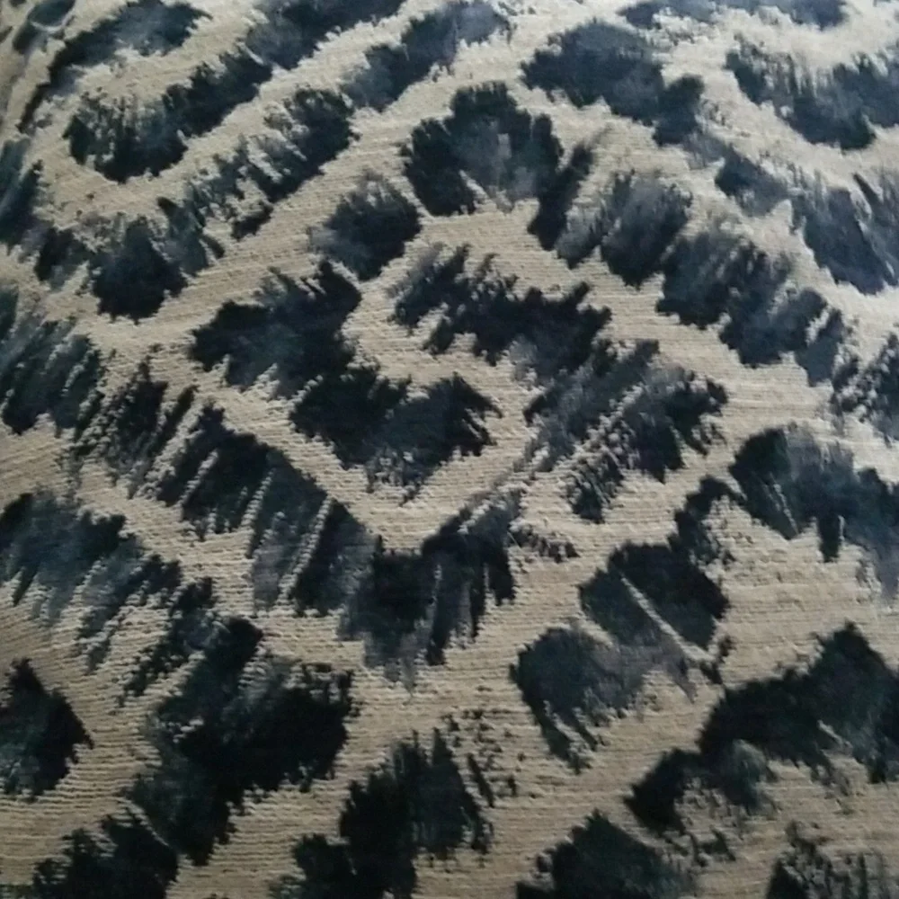 Navy Blue Gray Upholstered Accent Pillow